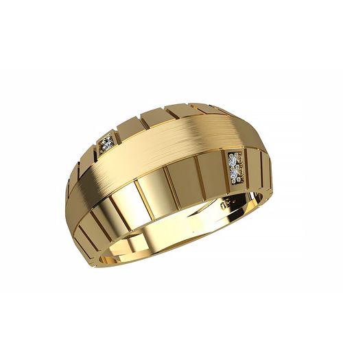 Anel Ouro Amarelo Diamante