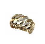 AN07912 Anel Ouro Amarelo Diamante