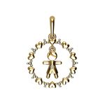 PI05597 Pingente Menino Ouro Amarelo Diamantes