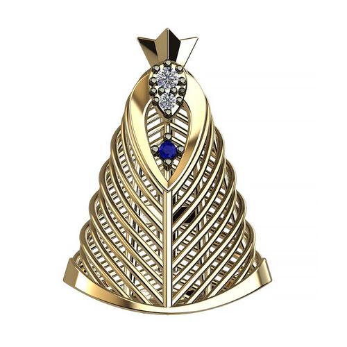 Pingente N.Sra. Aparecida Ouro Amarelo Diaman