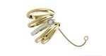 PIE00082 Piercing Ouro Amarelo Diamantes