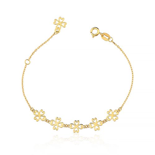 Pulseira Trevo Ouro Amarelo