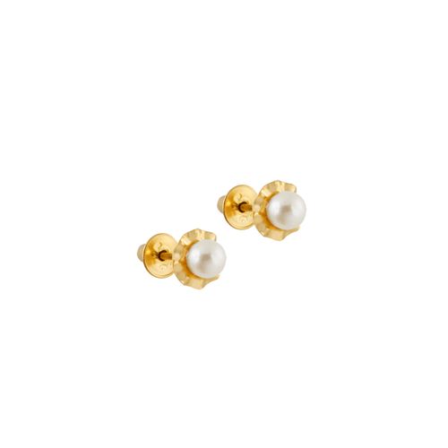 Brinco Ouro Amarelo Pérola