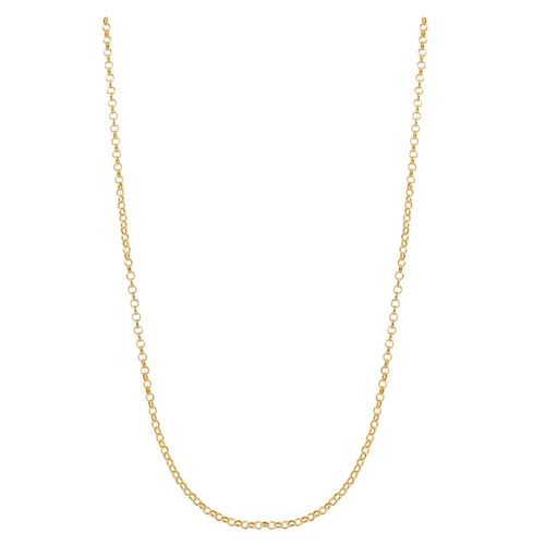 Corrente Elo Português Ouro Amarelo 45 cm