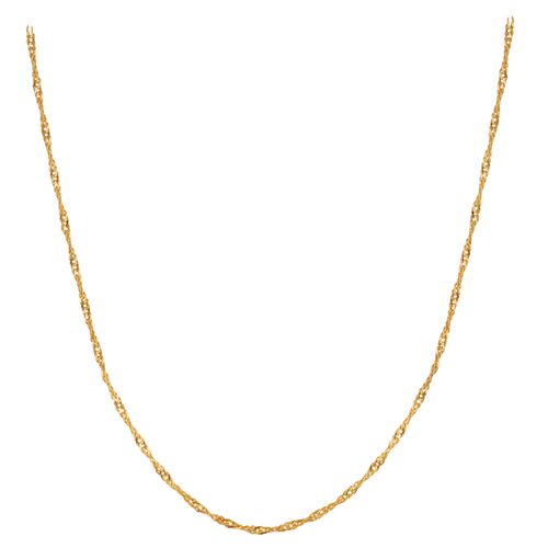 Corrente Singapura Ouro Amarelo 40 cm
