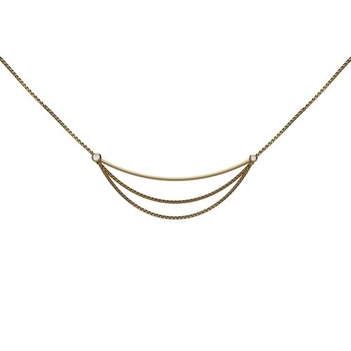 Colar Ouro Amarelo Topázio Branco