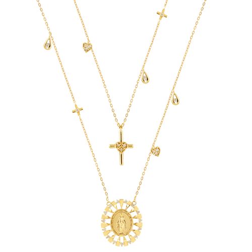 Colar Nossa Senhora das Graças Ouro Amarelo