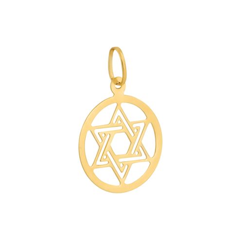 Pingente Estrela de Davi Ouro Amarelo