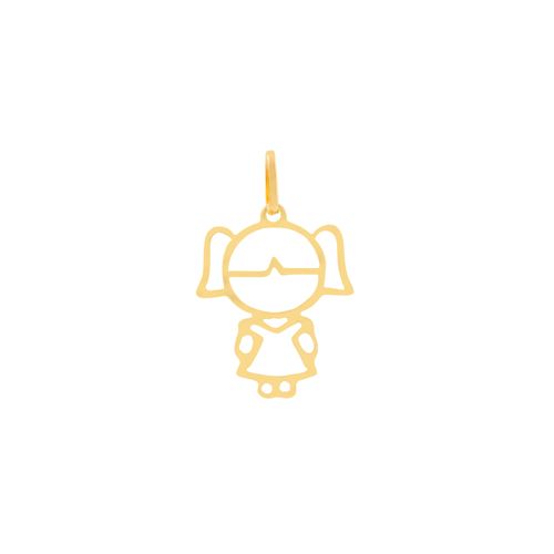 Pingente Menina Ouro Amarelo
