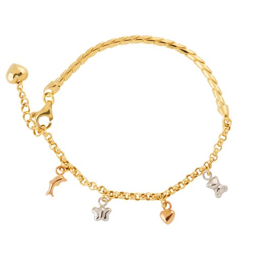 Pulseira Ouro Amarelo,Branco e Rosé