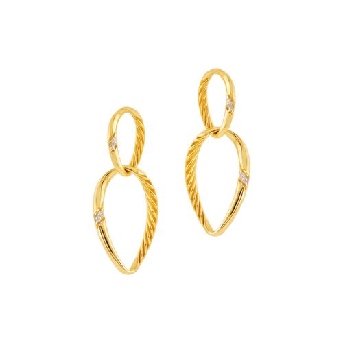 Brinco Ouro Amarelo Diamante