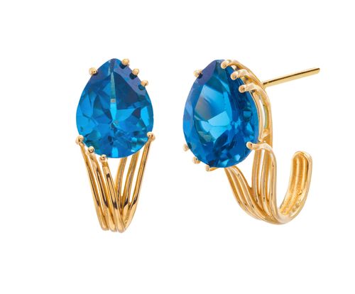 Brinco Gota Ouro Amarelo Topazio London