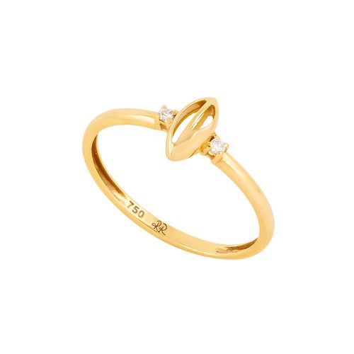 Anel Ouro Amarelo Diamante