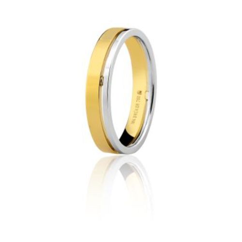 Aliança Anatômica Ouro Amarelo e Branco