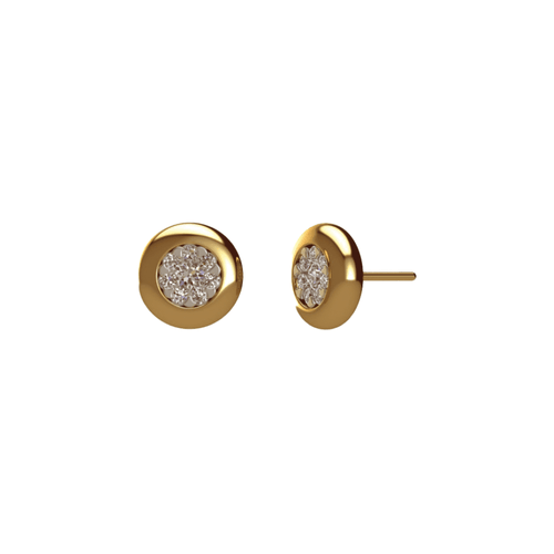 Brinco Ouro Amarelo Diamante