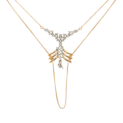Colar Ouro Amarelo Diamante
