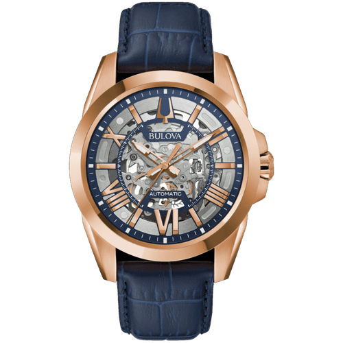 Relógio Bulova Masculino Couro Azul
