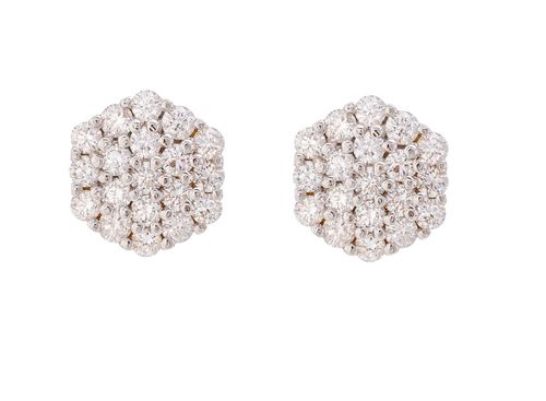 Brinco Ouro Amarelo Diamante
