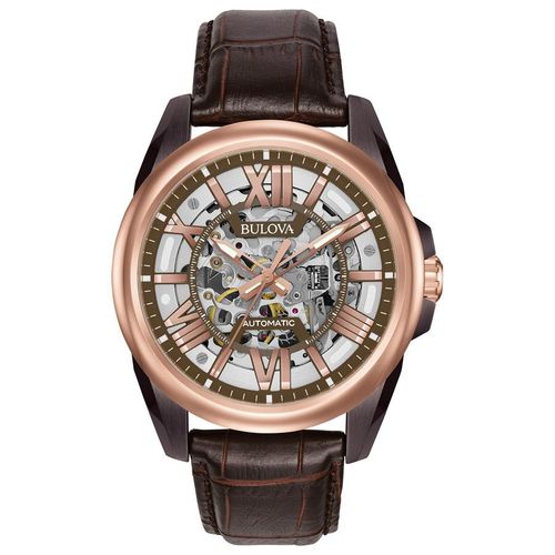 Relógio Bulova Masculino Couro Marrom
