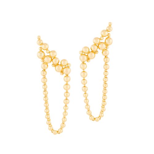 Brinco Esferas Ouro Amarelo