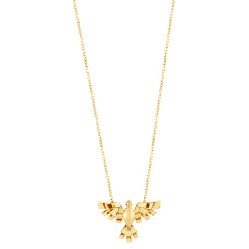 Colar Divino Espirito Santo Ouro Amarelo