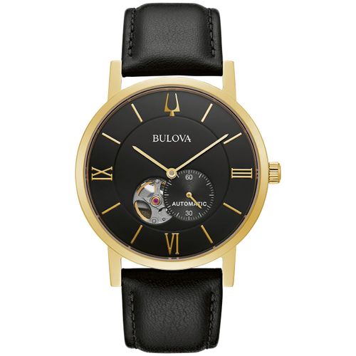 Relógio Bulova Masculino Couro Preto