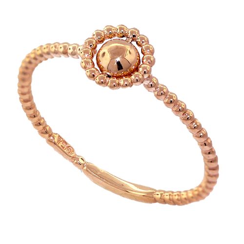 Anel Ouro Rosé Esferas