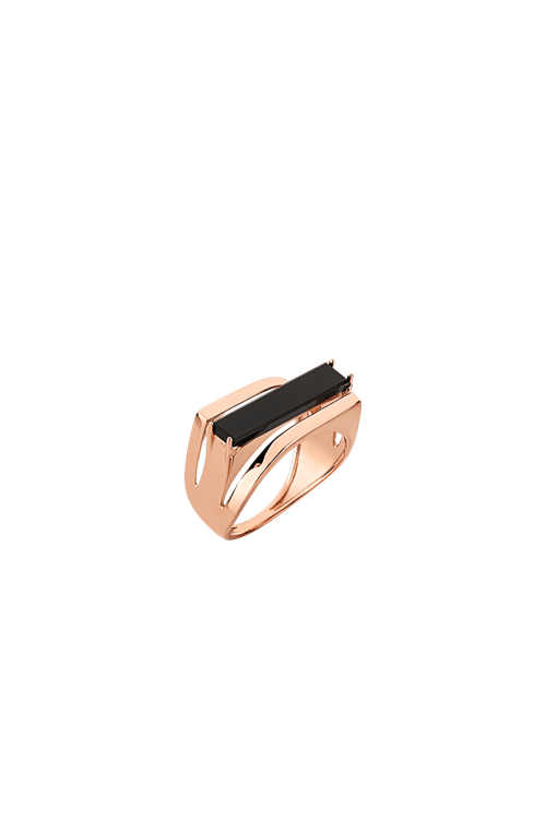 Anel Ouro Rosé Ônix