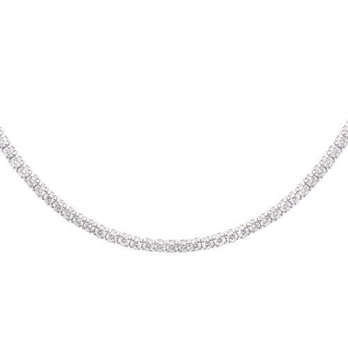 Colar Ouro Branco Riviera Diamantes