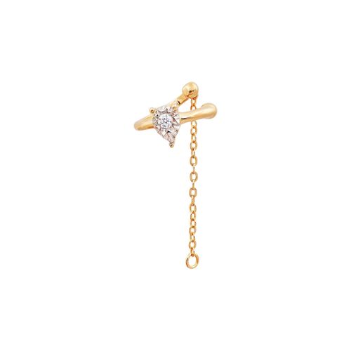 Piercing Ouro Amarelo Diamante