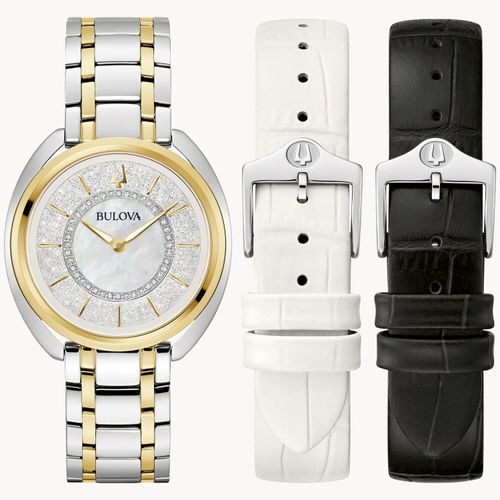 Relógio Bulova Feminino Bicolor e Couro