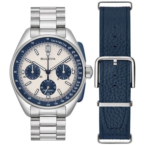 Relógio Bulova Masculino Prateado e Couro