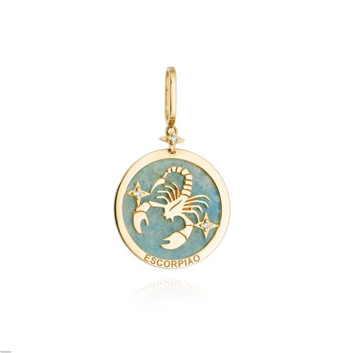 Pingente Signo Escorpião Ouro Amarelo