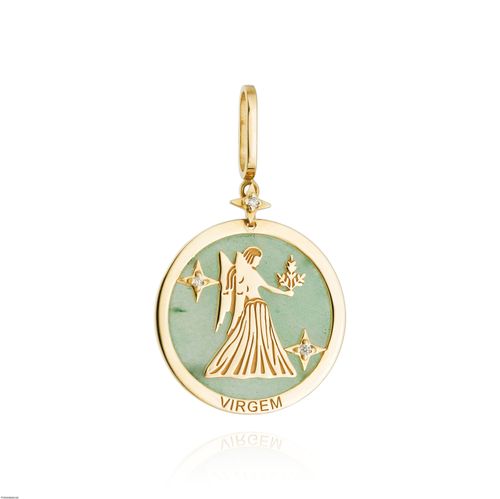 Pingente Signo Virgem Ouro Amarelo