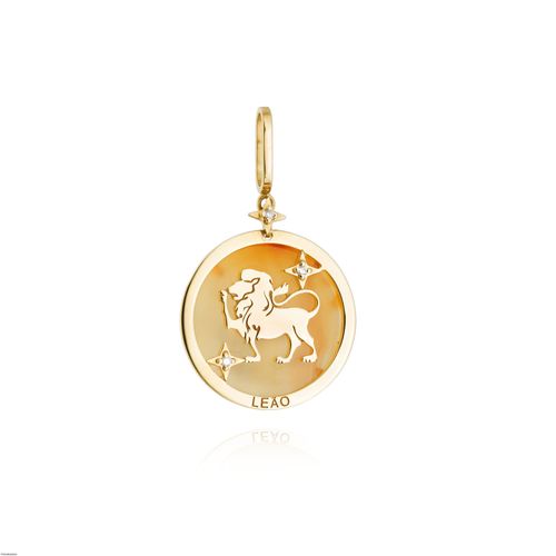 Pingente Signo Leão Ouro Amarelo