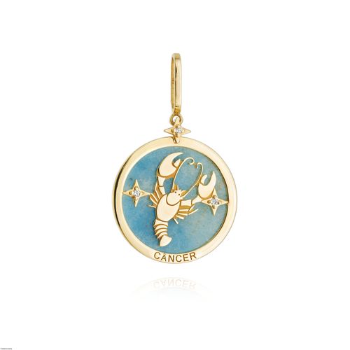 Pingente Signo Câncer Ouro Amarelo
