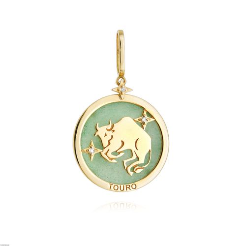 Pingente Signo Touro Ouro Amarelo