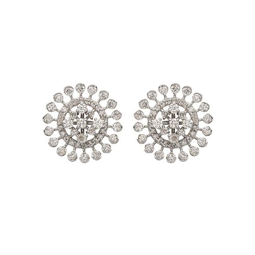 Brinco Ouro Branco Diamante