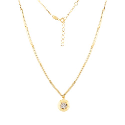 Colar Ouro Amarelo Diamantes