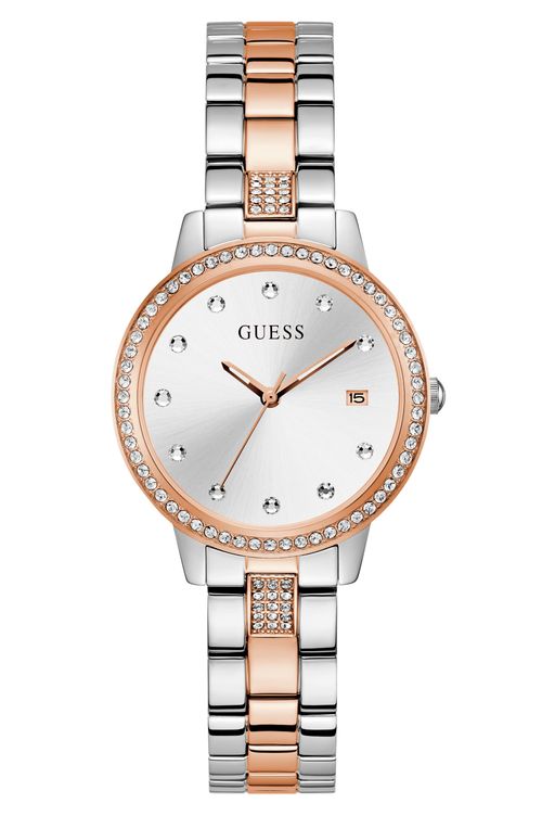 Relógio Guess Feminino Prateado e Rose