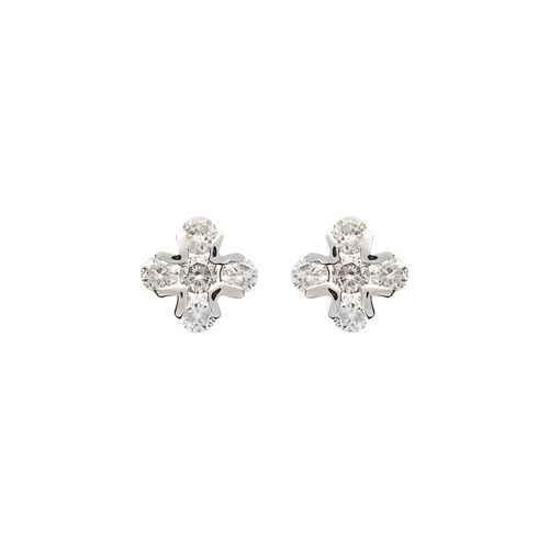 Brinco Ouro Branco Diamante