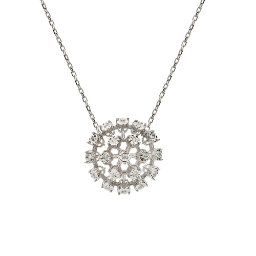 Colar Ouro Branco Diamante