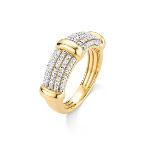 Anel Ouro Amarelo Diamante