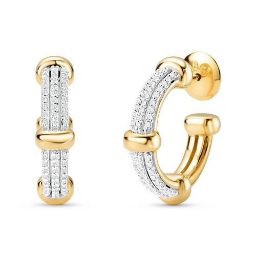 Brinco Ouro Amarelo Diamante