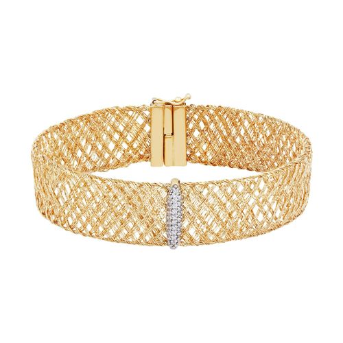 Bracelete Ouro Amarelo Diamante