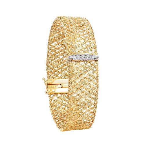 Bracelete Ouro Amarelo Diamante