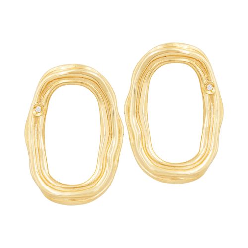 Brinco Ouro Amarelo Diamante