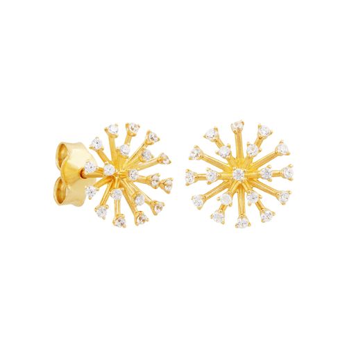 Brinco Ouro Amarelo Zircônia