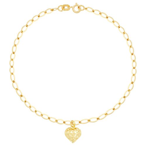 Pulseira Coração Ouro Amarelo