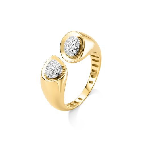 Anel Ouro Amarelo Diamante